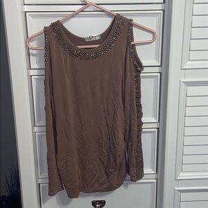 off the shoulder long sleeve shirt